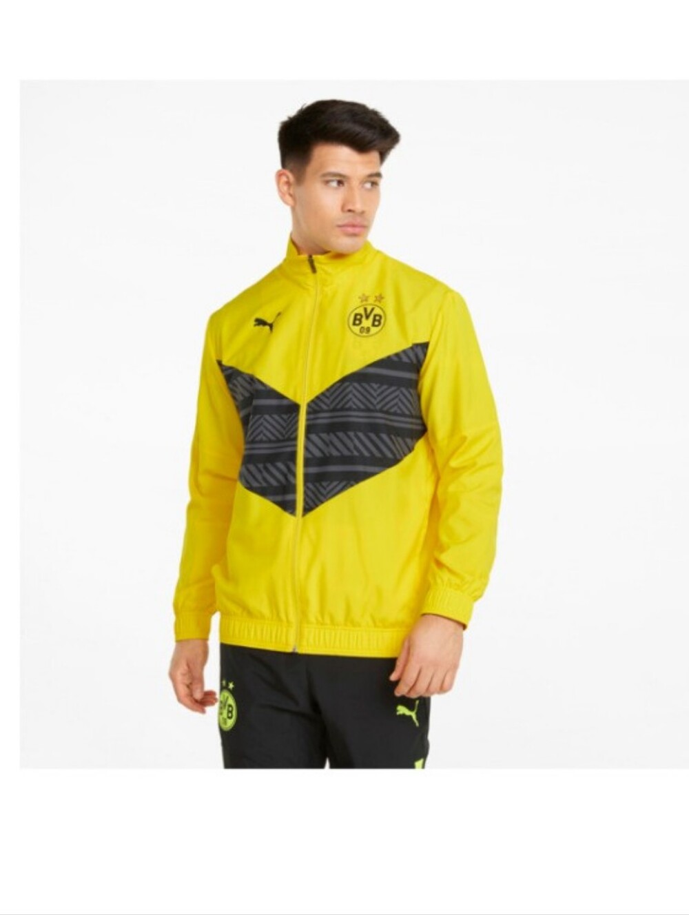Puma Men’s Yellow and Black Soccer Jacket